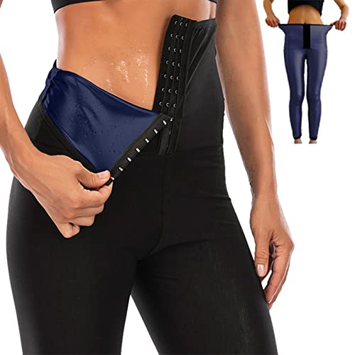 Merlvida Shape Leggings Damen High Waist Sauna Jogginghose Abnehmen Sporthose Bauchkontrolle Body Shaper Kompressionsleggins Bauch Weg Sportleggins Schwitzen Hosen Yogahose für Gym, Laufen, Fitness von Merlvida