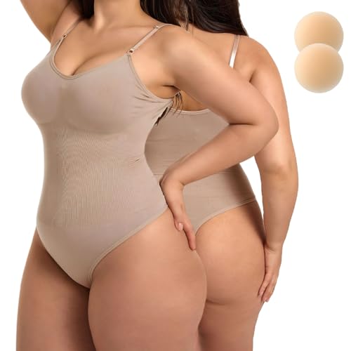 Merlvida Shapewear Damen Bauchweg String Tanga Effektive Body Damen Stark Formend Vielseitige Bodysuit Shaper mit Shaping Effekt und Komfort Nahtlos Miederbody Sculpting Verstellbare Träger Merlvida Shapewear Damen Bauchweg String Tanga Effektive Body Damen Stark Formend Vielseitige Bodysuit Shaper mit Shaping Effekt und Komfort Nahtlos Miederbody Sculpting Verstellbare Träger von Merlvida