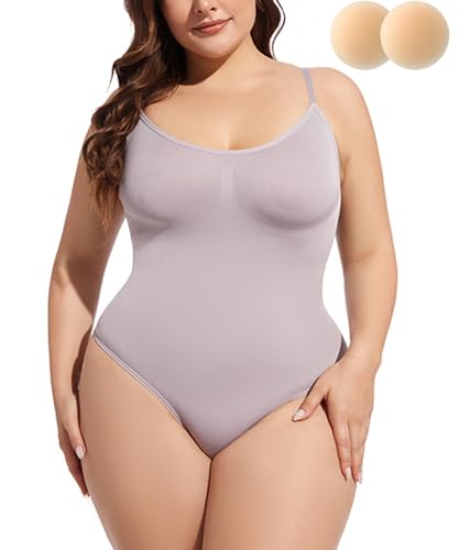 Merlvida Shapewear Damen Bauchweg String Tanga Effektive Body Damen Stark Formend Vielseitige Bodysuit Shaper mit Shaping Effekt und Komfort Nahtlos Miederbody Sculpting Verstellbare Träger von Merlvida