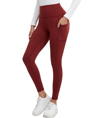 Merlvida Sport Leggings Damen High Waist Blickdicht Sportleggings mit Taschen Bauchweg Sporthose Lang Elastische Leggins Weiche Hose für Yoga Workout Gym von Merlvida