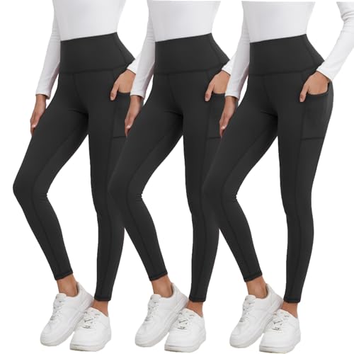 Merlvida Sport Leggings Damen mit Tasche High Waist Leggins Bauchweg Sportleggings Lang Blickdicht Sporthose Elastische Yoga Hose für Gym Fitness Workout von Merlvida