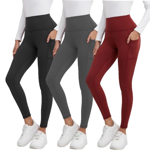 Merlvida Sport Leggings Damen mit Tasche High Waist Leggins Bauchweg Sportleggings Lang Blickdicht Sporthose Elastische Yoga Hose für Gym Fitness Workout von Merlvida