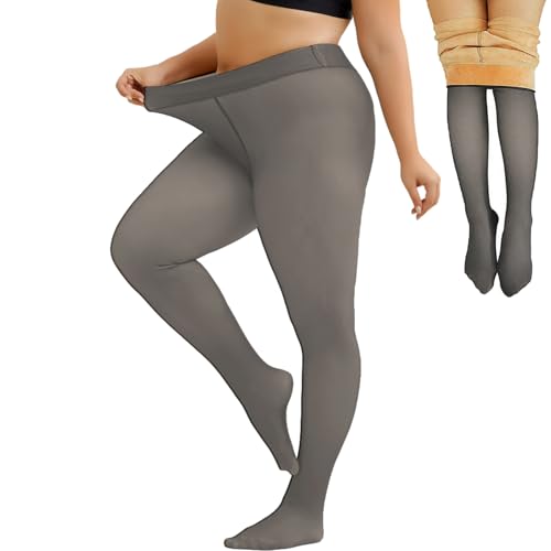 Merlvida Strumpfhosen Damen Winter High Waist Thermo Strumpfhose Gefütterte Leggings Warme Fleece Winterstrumpfhose Gefälschte Durchscheinend Thermostrumpfhose Pantyhose 1-3 Paar von Merlvida
