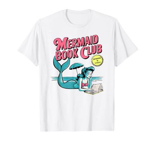 Meerjungfrau Buch Club Leseliebhaber Niedlich Strand Buch Mädchen Sommer T-Shirt Meerjungfrau Buch Club Leseliebhaber Niedlich Strand Buch Mädchen Sommer T-Shirt von Mermaid Book Club Apparel