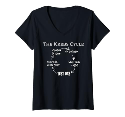 Damen Lustiges Krebs Zyklus Biologie Wissenschaft Lehrer Geschenk T-Shirt mit V-Ausschnitt Damen Lustiges Krebs Zyklus Biologie Wissenschaft Lehrer Geschenk T-Shirt mit V-Ausschnitt von Mermaid Ronnie