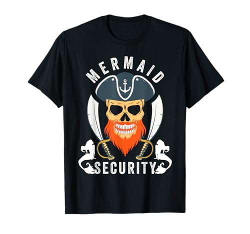 Meerjungfrau Security Pirat Geburtstag Herren Jungen Geschenk T-Shirt von Mermaid Security Pirate Tees