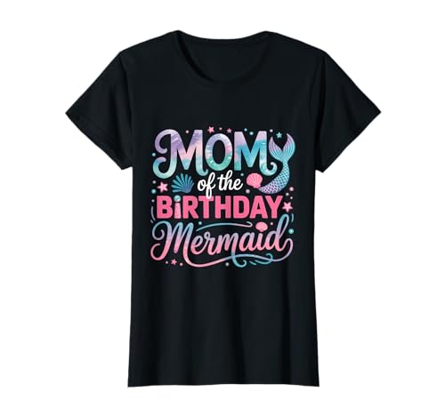 Geburtstagsmama, Meerjungfrau, Mama, Party, Geburtstag, Familie T-Shirt von Mermaid Squad Birthday Party Matching Family