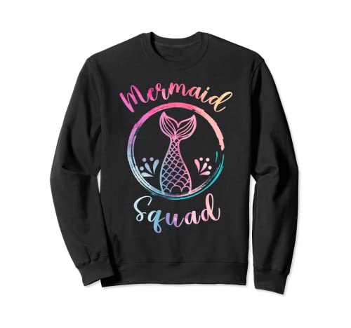 Meerjungfrau Squad Geburtstag Damen Mädchen Sweatshirt Meerjungfrau Squad Geburtstag Damen Mädchen Sweatshirt von Mermaid Squad Matching Birthday Womens Tees