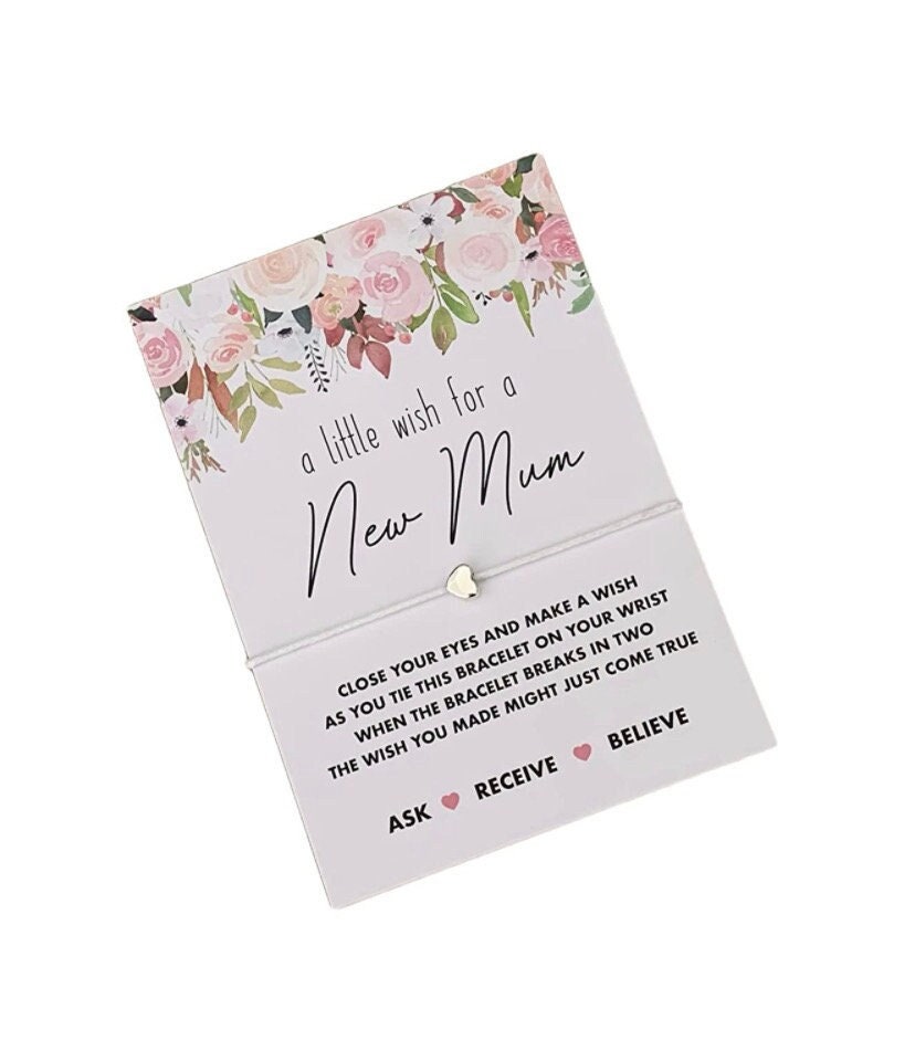 Geschenk Für Neue Mama | Wunscharmband Wunschschnur Ein Kleiner Wunsch Eine Frischgebackene Junge Mutter Kaufen Sie 5 Und Erhalten 1 Gratis von MermaidMarysUK