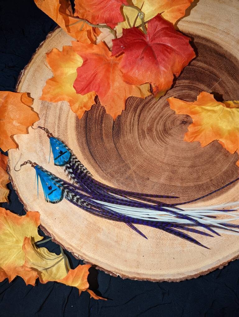 Draht Wickelte Feenfeder Ohrringe von MermaidRegalia