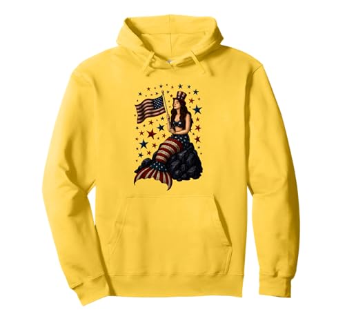 Meerjungfrau USA Flagge 4. Juli Patriotische amerikanische Frauen Mädchen Pullover Hoodie Meerjungfrau USA Flagge 4. Juli Patriotische amerikanische Frauen Mädchen Pullover Hoodie von Mermerica Mermaid American Flag Indepedence Day