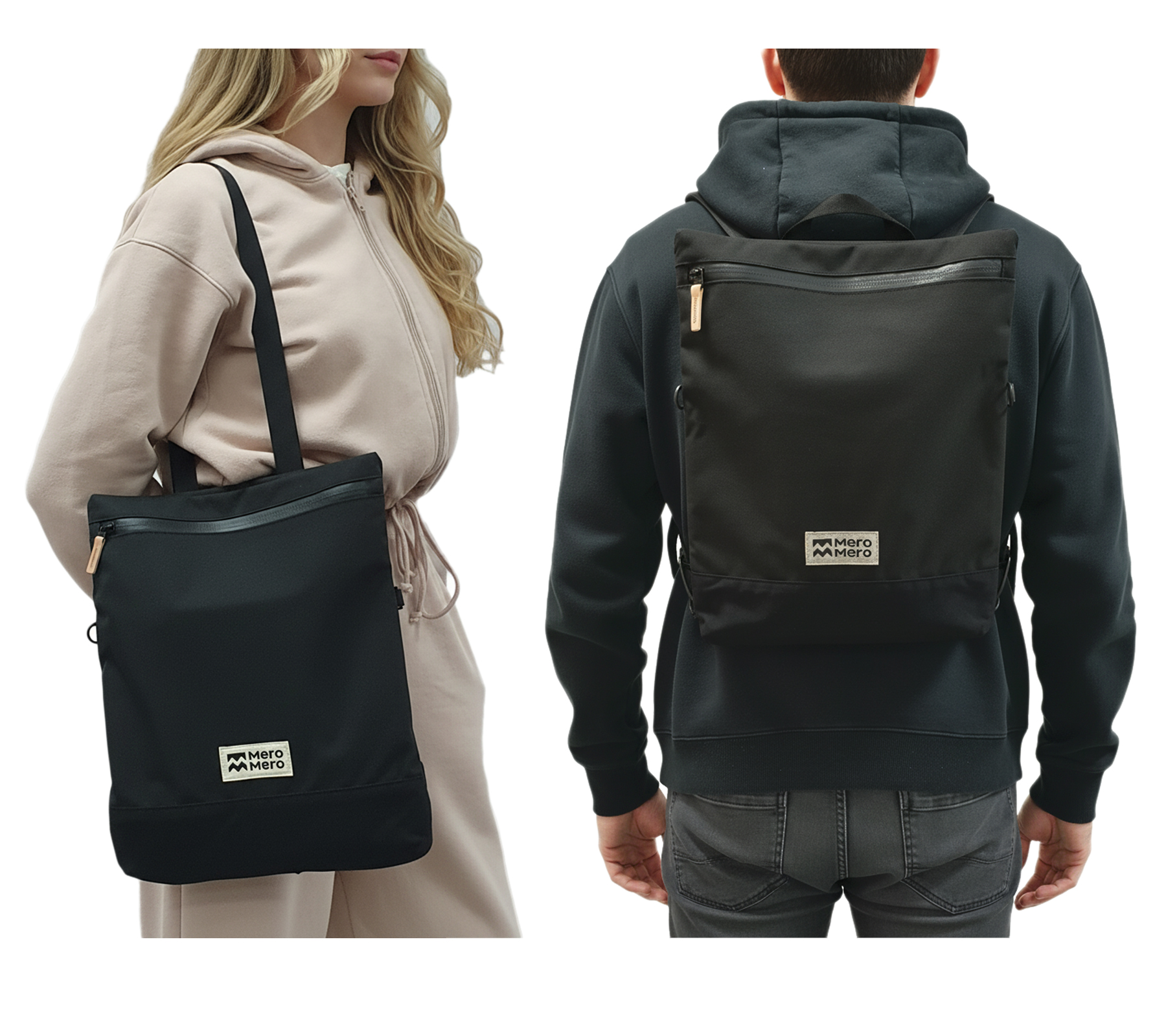 MeroMero Damen oder Herren Multifunktions-Tasche Umhängetaschen Schultertasche Laptop-Tasche Meije 27×31×2cm Trage-Tasche Grau von MeroMero