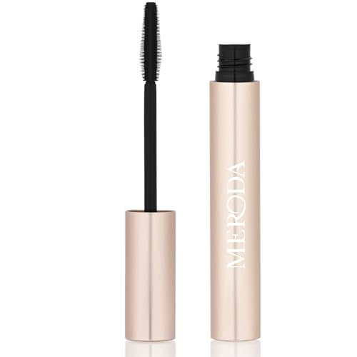 MERODA® Gilded Lashes Mascara - Wimperntusche 16 Stunden Halt - Mascara in Schwarz für lange Wimpern - Ohne Austrocknen & Leicht zu Entfernen - Klümpchenfrei (6ml) von Meroda