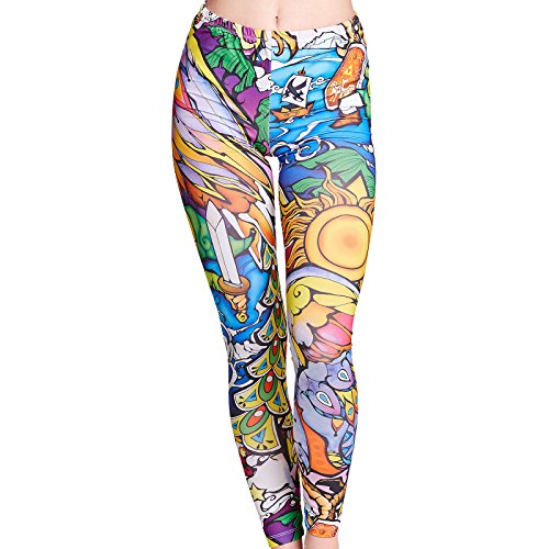 Meroncourt Damen Nintendo Legend of Zelda Windwaker Hd Women's All-Over Link Print, Medium, Multi-Colour (Zp231002Zel-M) Leggings, Mehrfarbig, 28W / 32L von Meroncourt