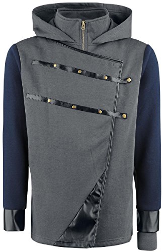 Meroncourt Herren Dishonored 2 Corvo 'Stealth' Hoodie Kapuzenpullover, Grau (Grey Grey), Large von Meroncourt