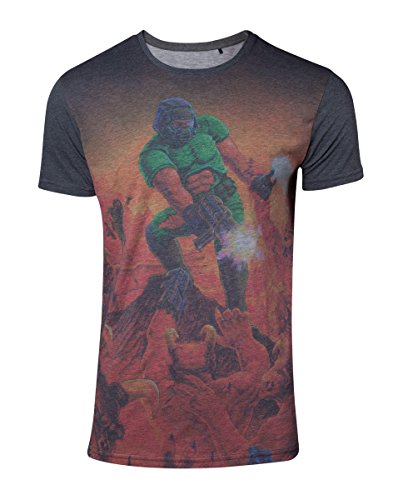 Meroncourt Herren Doom Box Art Sublimation T-Shirt, Grau (Grau Grau), L von Meroncourt