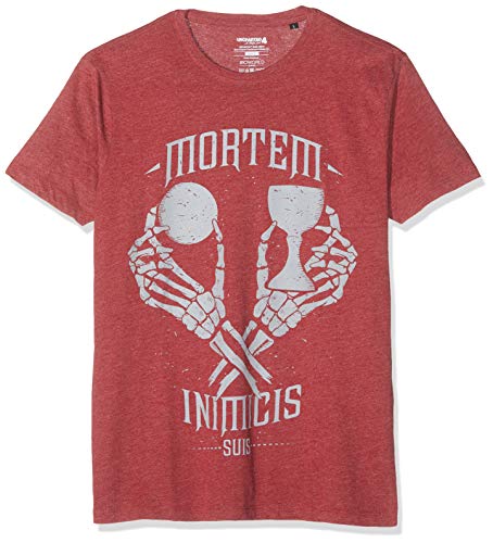 Meroncourt Herren Mortem Inimicis Suis T-Shirt, Rot, XXL Meroncourt Herren Mortem Inimicis Suis T-Shirt, Rot, XXL von Meroncourt