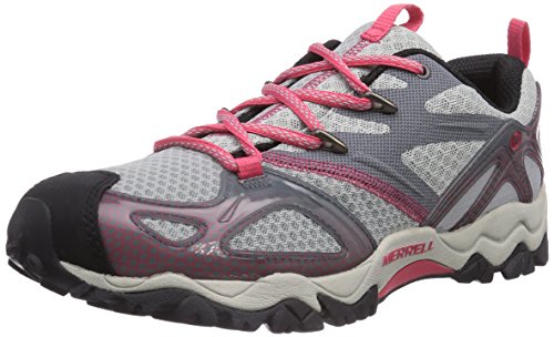 Merrell Damen Grassbow Rider Trekking-& Wanderhalbschuhe, Grau (LT Grey/Geranium) von Merrell