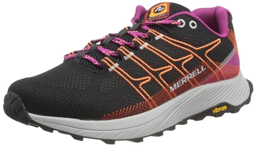 Merrell Damen Moab Flight Sneaker, Black/Fuchsia, 37.5 EU von Merrell