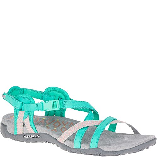 Merrell Damen Terran Lattice II Sandalen, Grün (Atlantis), 41 EU von Merrell