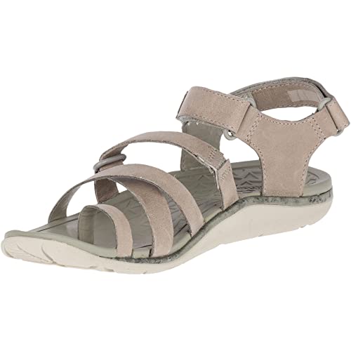 Merrell Damen Trailway Wrap Leather T-Spangen Sandalen, Grau (Aluminium)40 EU von Merrell