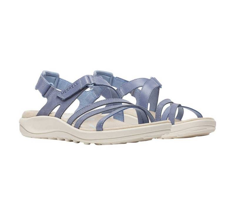 Merrell Harbor Backstrap (Vollnarbenleder) blau/beige Damen Sandale von Merrell