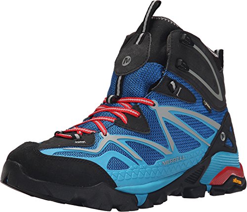 Merrell Herren Capra Mid Sport GTX Trekking-& Wanderstiefel, Blau, 41 EU Weit von Merrell