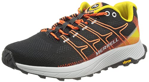 Merrell Herren Moab Flight Sneaker, Black/Sulphur, 43 EU von Merrell