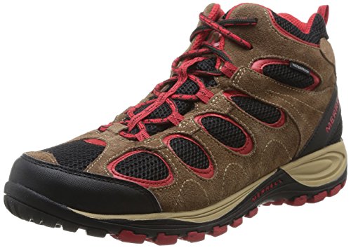 Merrell Hilltop Ventilator Mid WTPF, Herren Leichtathletikschuhe, Braun (Brown/Red), 35 EU von Merrell