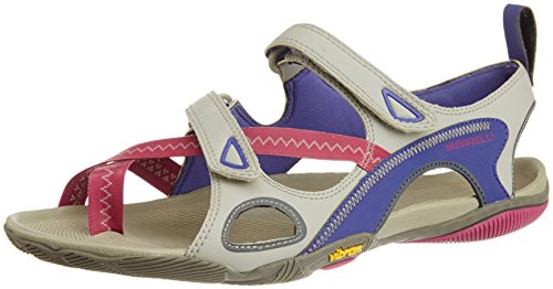 Merrell Hylidae Wrap, Damen Sandalen, Grau (Gris/fushia (Drizzle)), 39 EU von Merrell