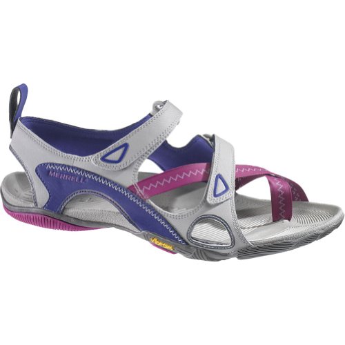 Merrell Hylidae Wrap, Damen Sandalen Grau (Gris/fushia (Drizzle)) 38 von Merrell