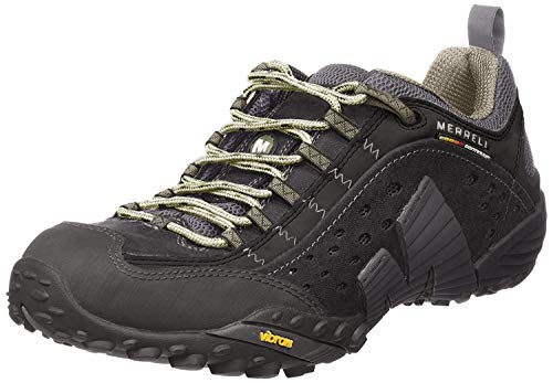 Merrell Herren Intercept Trekking-& Wanderhalbschuhe, Schwarz (Smooth Schwarz), 42 EU von Merrell