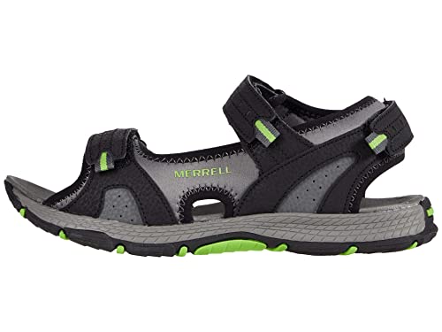 Merrell Jungen Panther 2.0 Knöchelriemchen Sandalen, Schwarz (Black Black), 30 EU von Merrell