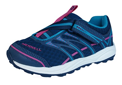 Merrell MIX MASTER JAM Z-RAP, Unisex-Kinder Outdoor Fitnessschuhe, Mehrfarbig (MX MSTR JAM Z RAP NVY/TRQ), 31 EU (12 Kinder UK) von Merrell