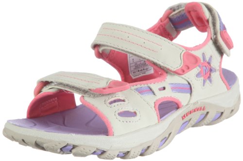 Merrell Mädchen Waterpro Jill Kids Sport-& Outdoor Sandalen, Elfenbein/Silver Lining/Violet, 28 von Merrell