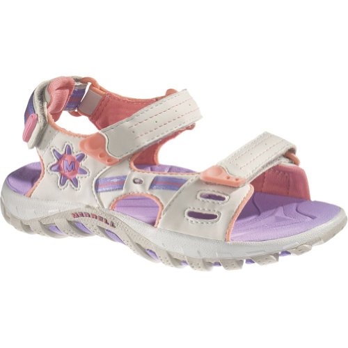 Merrell Mädchen Waterpro Jill Kids Sport-& Outdoor Sandalen, Elfenbein/Silver Lining/Violet, 29 von Merrell