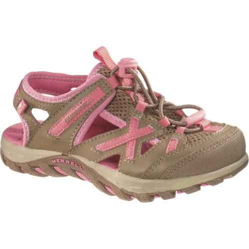 Merrell Mädchen Waterpro Skip Kids Sport-& Outdoor Sandalen, Braun/Otter/Strawberry pink, 37 von Merrell