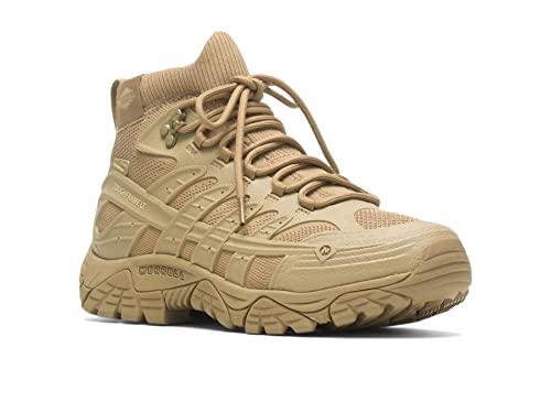 Merrell Men's Moab Velocity Tactical Mid Round Toe Waterproof Breathable Oil-and Slip-Resistant Boots Military, Dark Coyote, 11 von Merrell