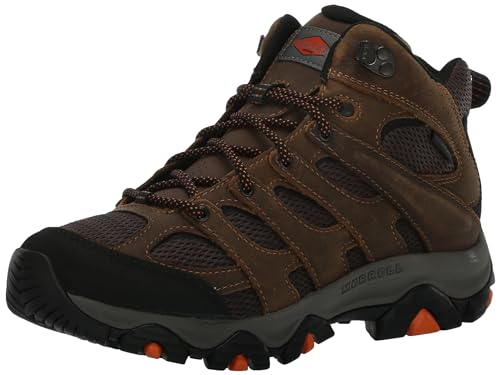 Merrell Men's Moab Vertex 2 Mid Waterproof Slip Resistant Construction Boot, Earth, 11 von Merrell