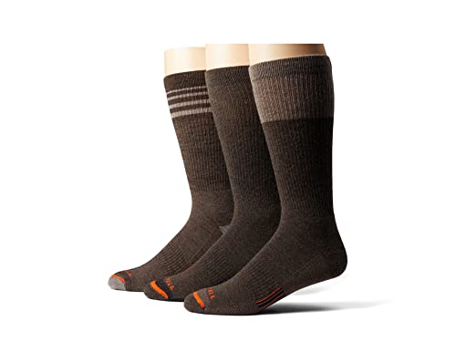 Merrell Merino Wool Work Crew Socks 3-Pair Brown Assorted MD-LG (US Men's 10-13) von Merrell