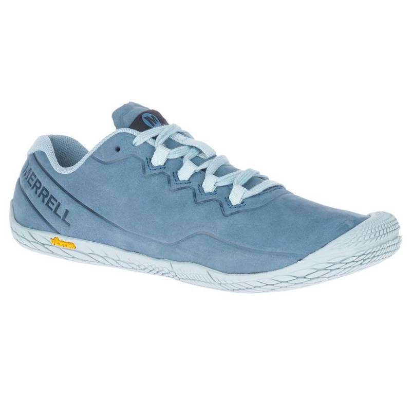 Merrell Minimal-Laufschuhe Vapor Glove 3 Luna Leder hellblau Damen Wanderschuh von Merrell