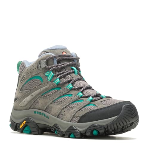 Merrell Moab 3 Mid Wanderstiefel für Damen, wasserdicht, Granit/Marine, 8.5 Wide von Merrell