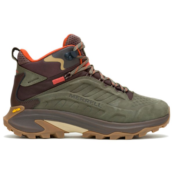 Merrell - Moab Speed 2 Leather Mid WP - Wanderschuhe Gr 49 braun/oliv von Merrell