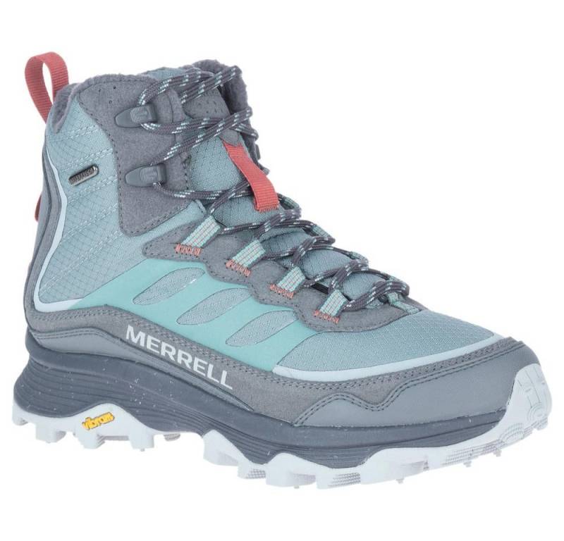 Merrell Moab Speed Thermo Mid WP (Vollnarbenleder, wasserdicht) blau/grau Wanderschuh von Merrell