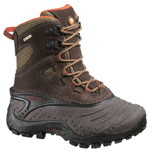 Merrell SNOWMOTION LACE WTPF KIDS J81087Y, Unisex - Kinder Stiefel, braun, (coffee bean ), EU 32 (US 1, UK 13) von Merrell