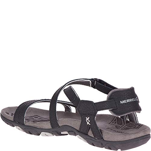 Merrell Sandspur Rose Damen-Ledersandalen, Schwarz (Schwarz/Paloma), 40 EU von Merrell