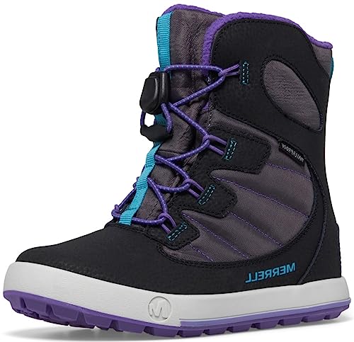 Merrell Snow Bank 4.0 WTRPF Schneestiefel, Black/Purple/Turq, 31 EU von Merrell