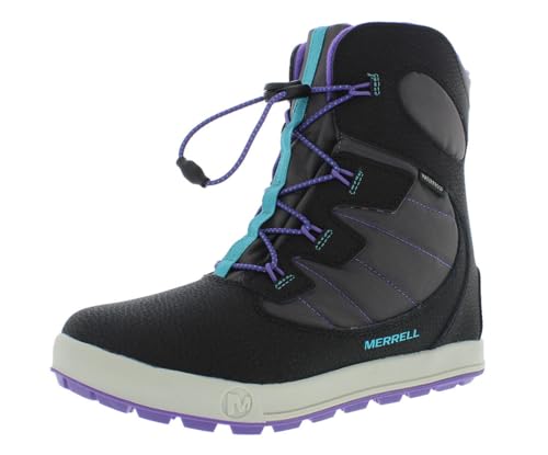 Merrell Snow Bank 4.0 WTRPF Schneestiefel, Black/Purple/Turq, 34 EU von Merrell