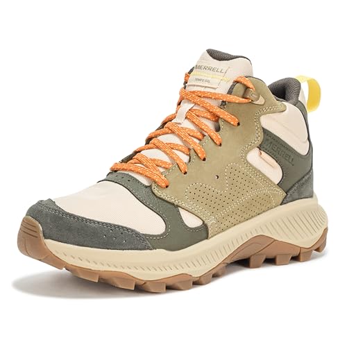 Merrell Tempo Sol Mid Wp Wanderstiefel für Damen, Grün (Dark Moss), 11 von Merrell