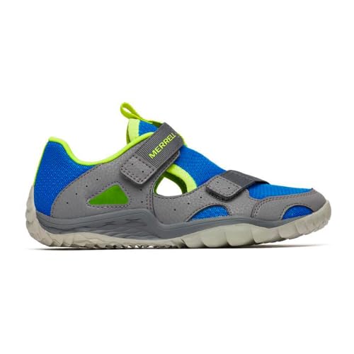 Merrell Unisex Kid's Hydro Quest Sport Sandal, Grey Blue Lime, 29 EU von Merrell